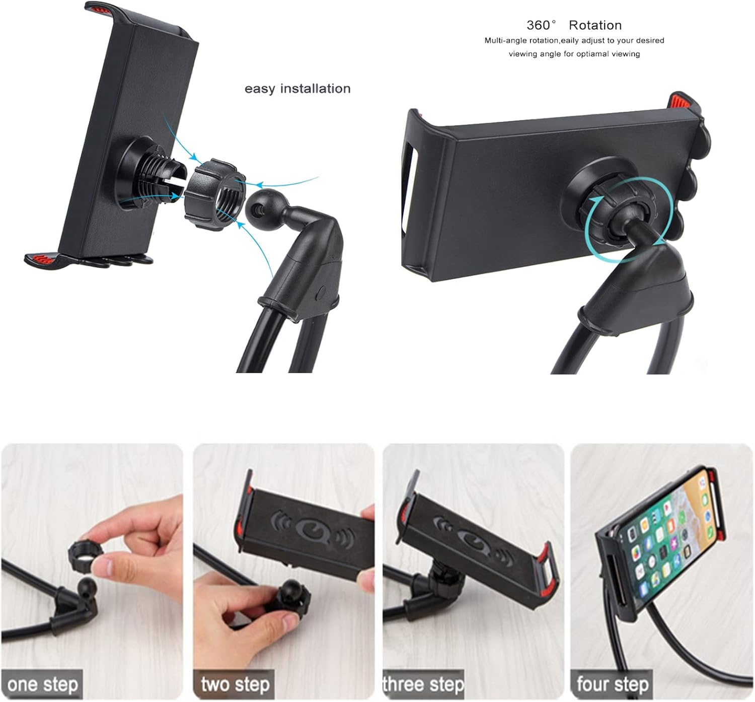 Universal Smart Phone Holder Halter Neck Slouchy Bracket With 360° Rotation