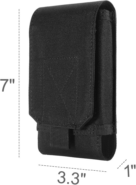 Snaptech Black Army Camo Molle Bag for Mobile Phone, Belt Pouch Holster Cover Case for iPhone 16 Pro Max/iPhone 15 Pro Max/iPhone 14 13 12 Pro Max/iPhone 16 15 14 Plus