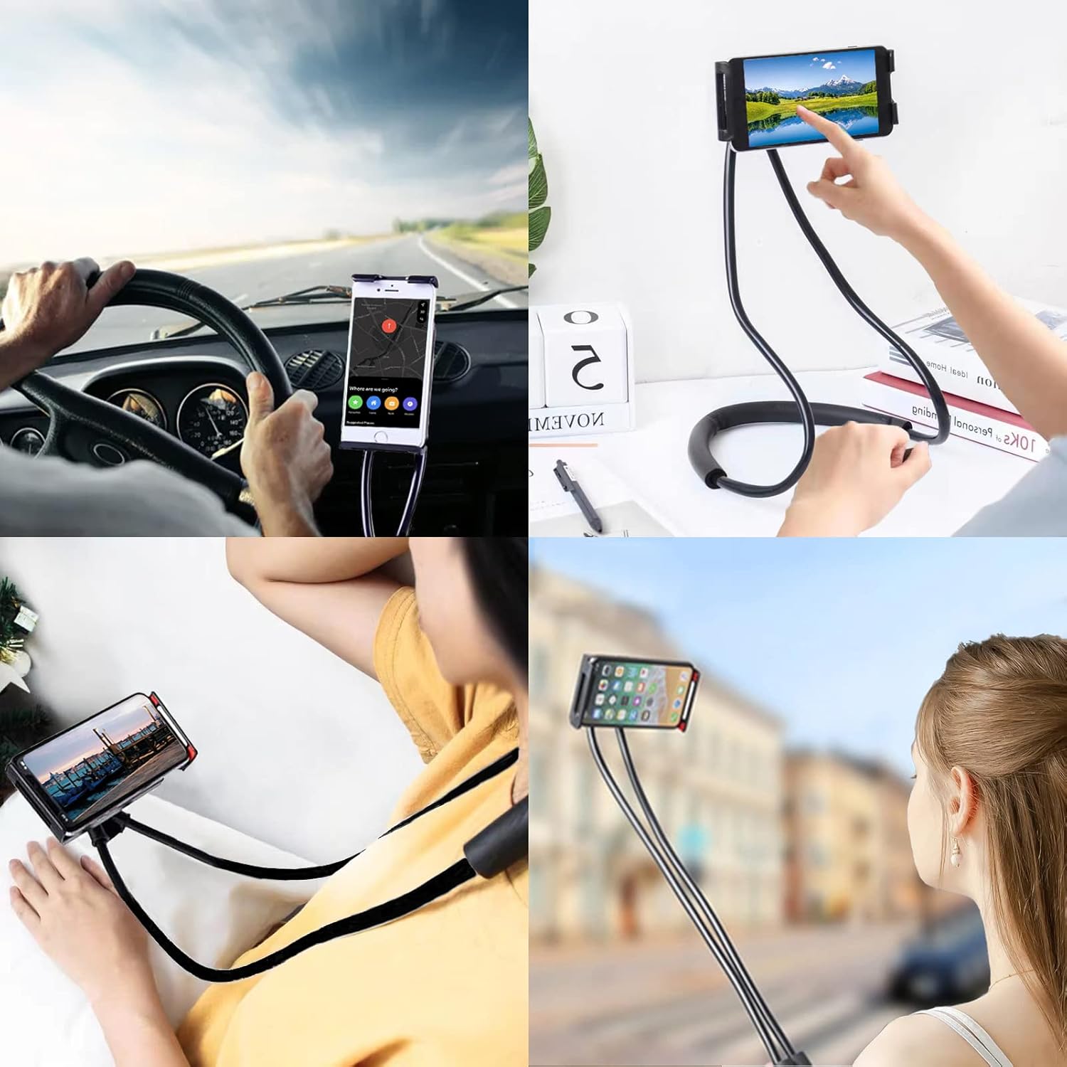 Universal Smart Phone Holder Halter Neck Slouchy Bracket With 360° Rotation