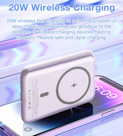 Magnetic Wireless Power Bank 5000mAh With 22.5W PD Fast Chagring
