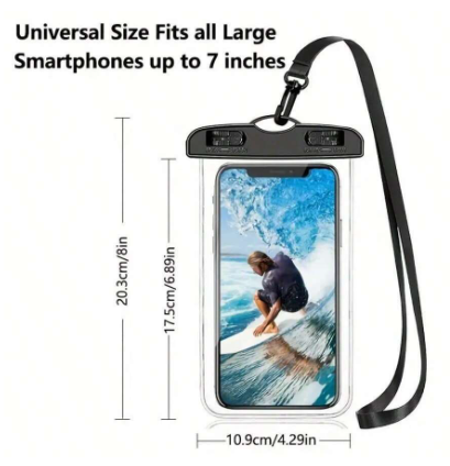 PVC Waterproof Phone Case, Touchscreen Compatible