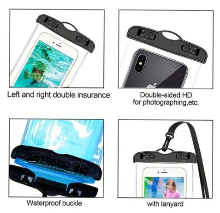 PVC Waterproof Phone Case, Touchscreen Compatible